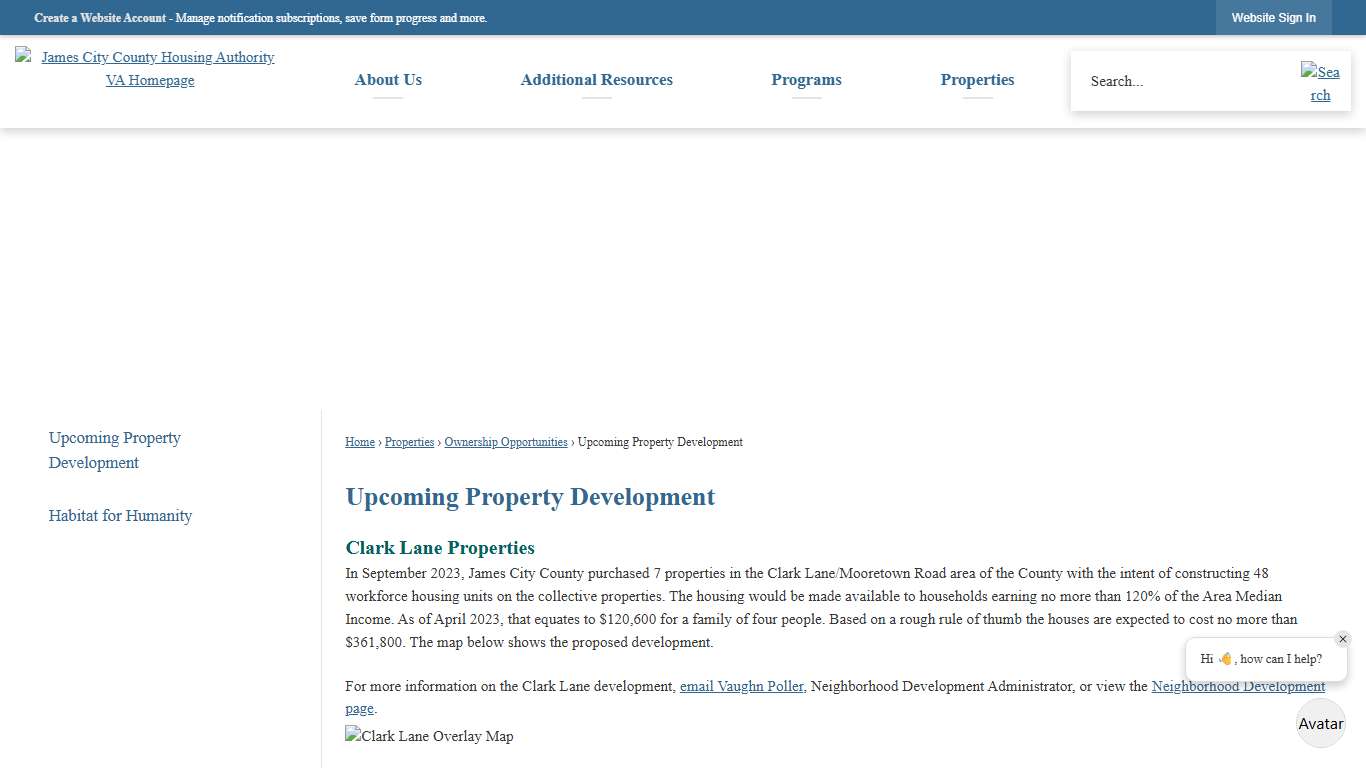 Upcoming Property Development | James City County Housing Portal, VA