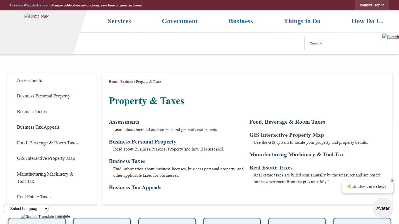 Property & Taxes | James City County, VA