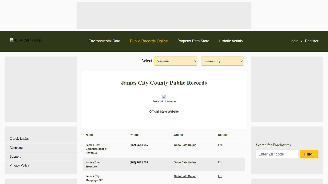 NETR Online • James City • James City Public Records, Search James City Records, James City Property Tax, Virginia Property Search, Virginia Assessor